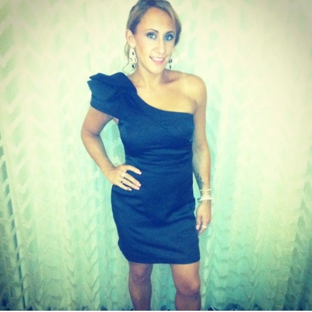 Off Shoulder Black Dress